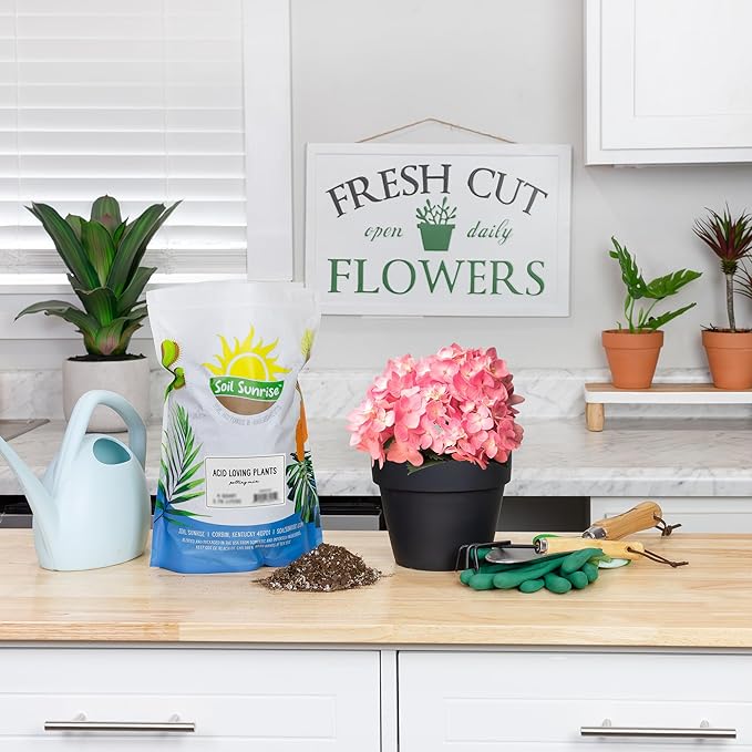 Acid Loving Plant Potting Soil Mix (12 Quarts), Premium Container Blend pH Balanced for Azaleas, Rhododendrons, Blueberries and More