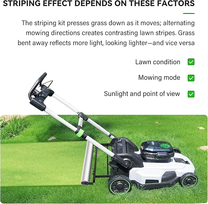 EGO 21inch Walk Behind Mowers Lawn Striping Kit,Heavy-Duty Design Stainless Steel Drum,Suitable for Easily Achieving Professional Level Lawn Patterns