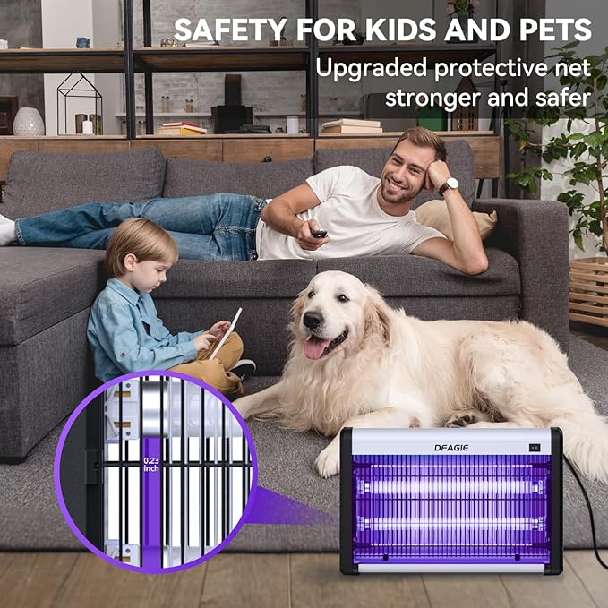 Indoor Bug Zapper Plug in, Mosquito Killer, Fly Traps Fly Zapper, 2800V Electric Bug Zapper, Flying Insect Trap for Bedroom, Kitchen, Living Room, Bathroom