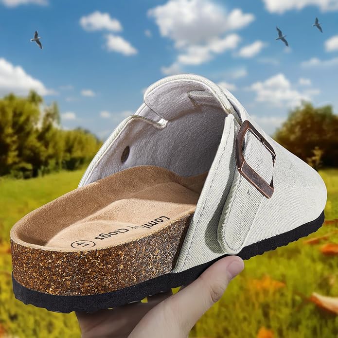BULLIANT Comfort Clogs Slippers Sandals Nurse Work Shoes Unisex for Men Women with Cushioned Cork-Footbed