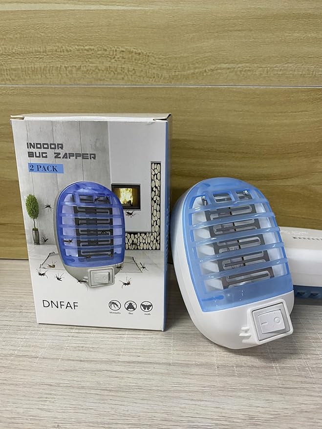 2 Packs Bug Zapper Indoor, Fly Trap for Indoors, Mosquitoes Killer Mosquito Zapper with Blue Lights for Living Room, Home, Kitchen, Bedroom, Baby Room, Office-6