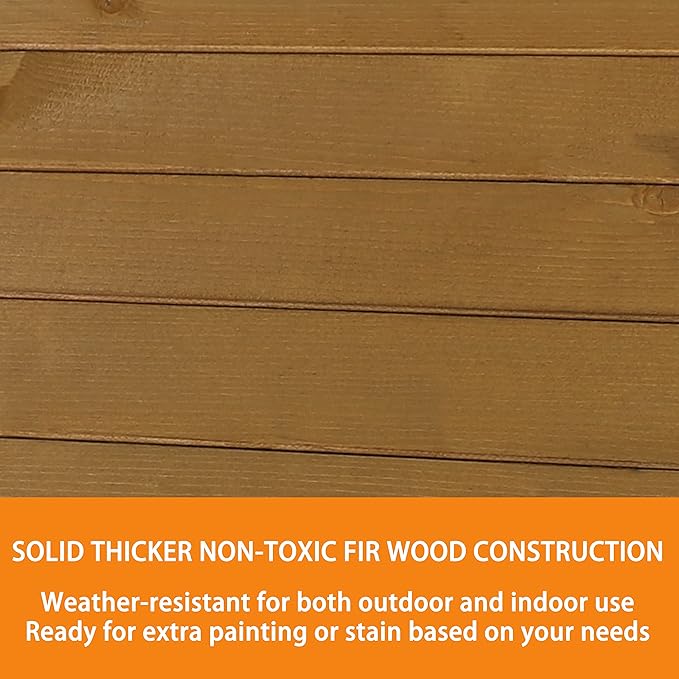 MUPATER Potting Bench Garden Table for Outdoors with Removable Stainless Sink, Planting Work Bench with Storage Shelves and Drawer, Natural Wood