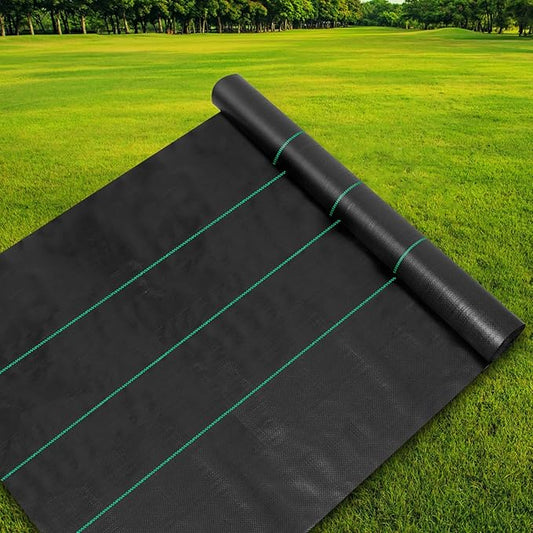 Heavy Duty Weed Barrier, 3.2oz Black Weed Blocker Fabric, Garden Fabric Weed Barrier, Weed Control Fabric Ground Cover, Landscape Fabric for Road, Gardening Mat (4FT*300FT)