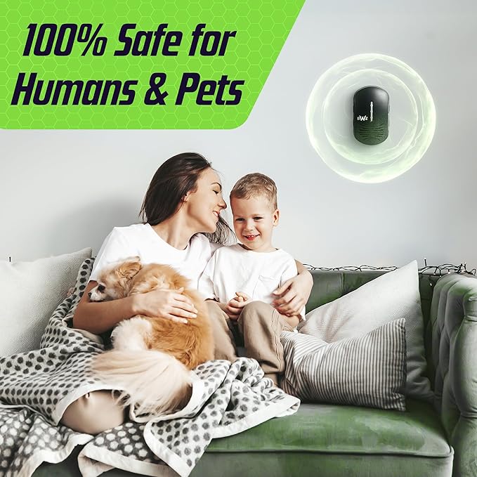 BWZ600 Direct Ultrasonic Bat Repeller - Featuring Bat-ZoneZonic™ Frequency Control for Precise Repelling of Bats (Midnight Black)