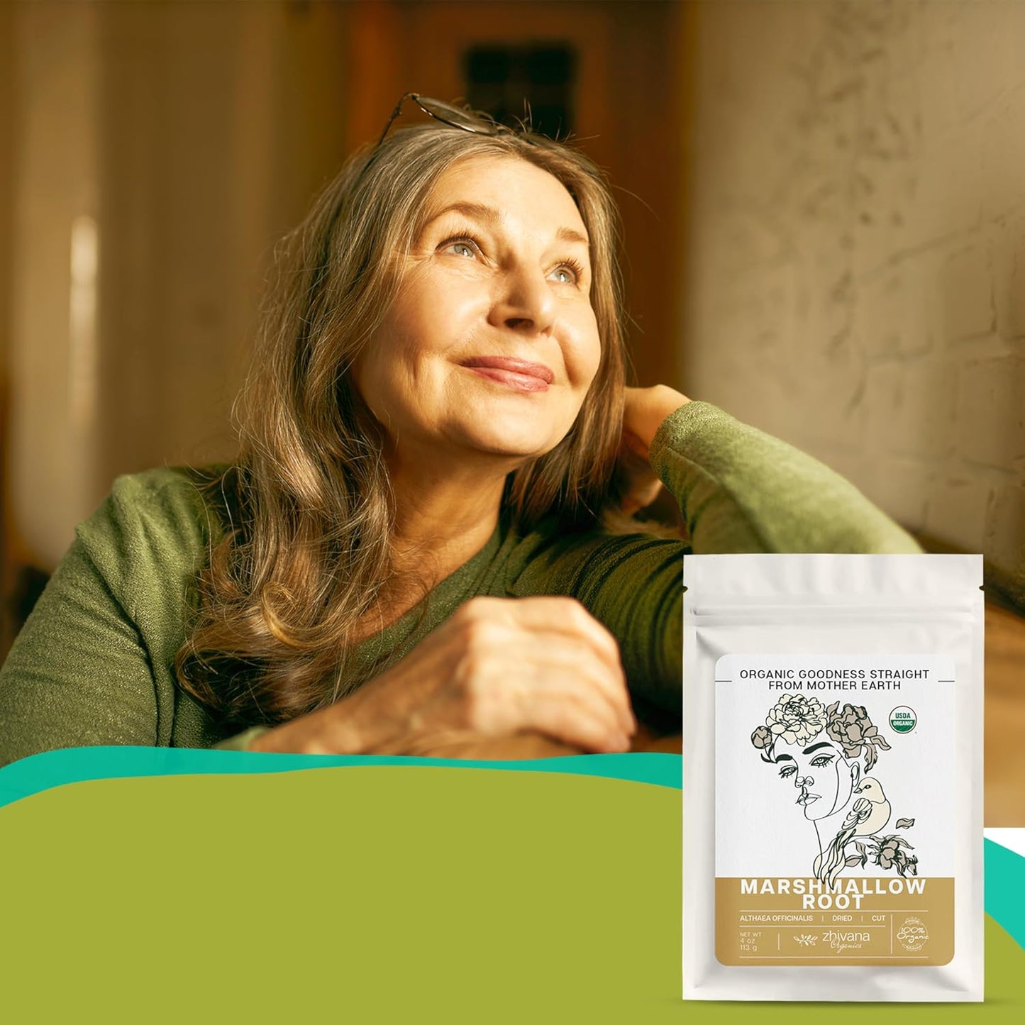 Marshmallow Root Tea (Althea Officinalis) – Organic Marshmallow Root – Throat Tea - Gut Lining, Digestion, Respiratory Health - Blood, Bones, Skin, Hair - Marshmellow Herb – 4 Ounces