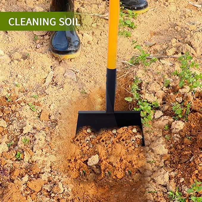 Multifunctional Cleaning Shovel, Heavy Duty Flat Square Spade Tool for Garden Outdoor Landscaping Weeding -51Inch