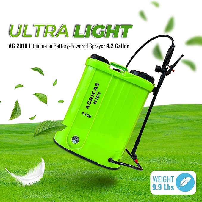 Battery Powered Backpack Sprayer 4.2 Gallon, Adjustable 0-100 PSI Pressure, Compatible with Makita 18V Battery, 7 Nozzles, Telescopic Wand, Charger Included, Electric Sprayer, Lawn & Garden Use