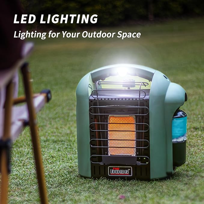 THE BOSS 6,000 BTU Propane Heater Indoor Outdoor Portable Heater Camping Propane Space Heater Outdoor