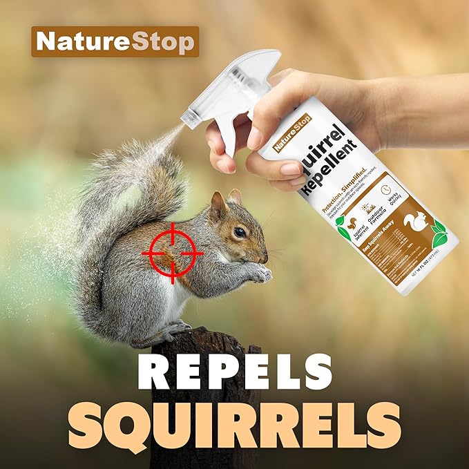 Squirrel Repellent Spray, Deterrent for Outdoor Use, 16 oz (475mL)