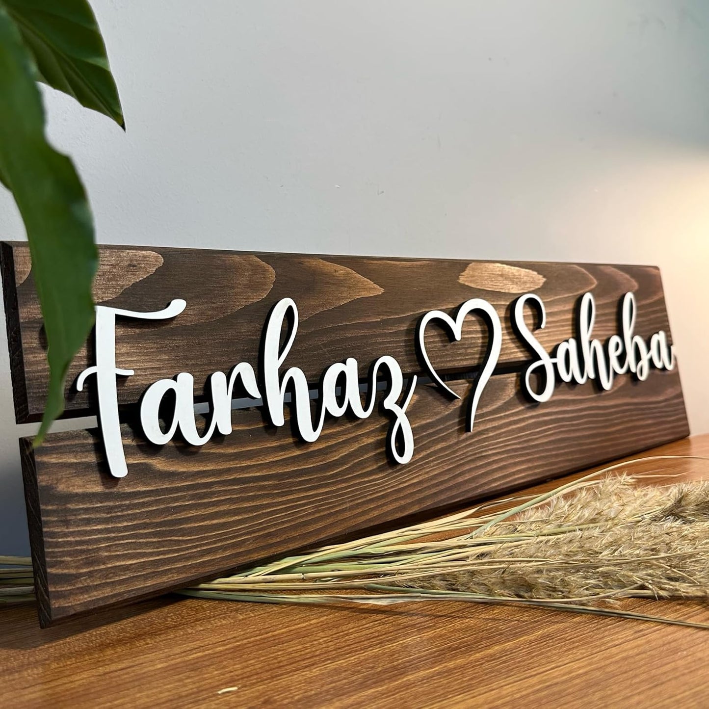 Personalized Wooden Couples Name Sign, Valentine's Day Gifts for Couples, Custom Engagement Gifts, Rustic Wall Decor, Wedding Gifts for Wife, 3D Pallet Sign