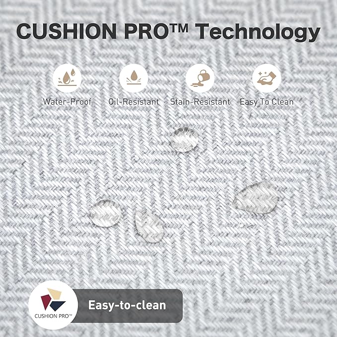 4 Piece Black Metal Outdoor Patio Furniture Sets with Firepit Table, Patio Conversation Sets 1 3-Seater Sofa, 2 Swivel Sofa with 5.75" Cushion Backyard Furniture for Deck, Light Gray