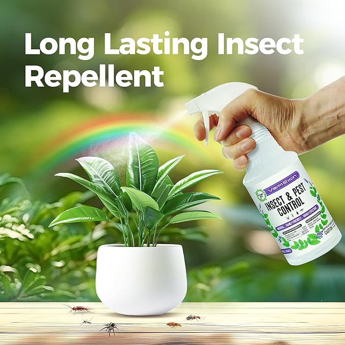 Peppermint Oil Insect & Pest Control Spray – 16oz Natural Plant-Based Bug Killer for Spiders, Ants, Flies, and Other Insects, Safe for Home & Kitchen Use