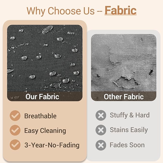 HOOOWOOO Outdoor Patio Furniture Set,8 Pieces Wicker Out Door Sectional Furniture L Shaped Couch,Patio Conversation Sets with Swivel Rocking Chair LED Table,Black