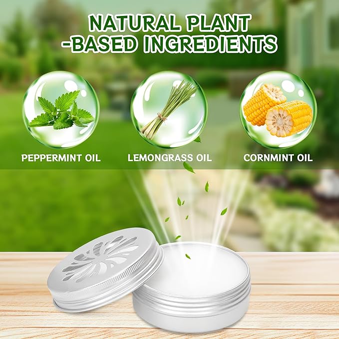 6 Pack Powerful Rodent Repellent, Natural Keep Rodent and Raccoon Away Deterrent with Long-Lasting Protection for Garden Lawn Yard Camping Fishing, Safe for Kids & Pets, Waterproof