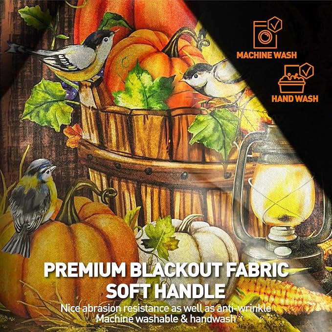 Fall Thanksgiving Pumpkins Bird Garden Flag,Blackout Halloween Autumn Harvest Latern Vertical Flag12x18 Double Sided, Welcome Patio Front Porch Yard Lawn Outdoor House Fall Decoration