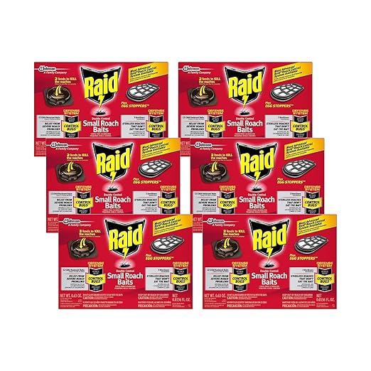 Raid Double Control Small Roach Baits Plus Egg Stopper (12 Count (Pack of 6))