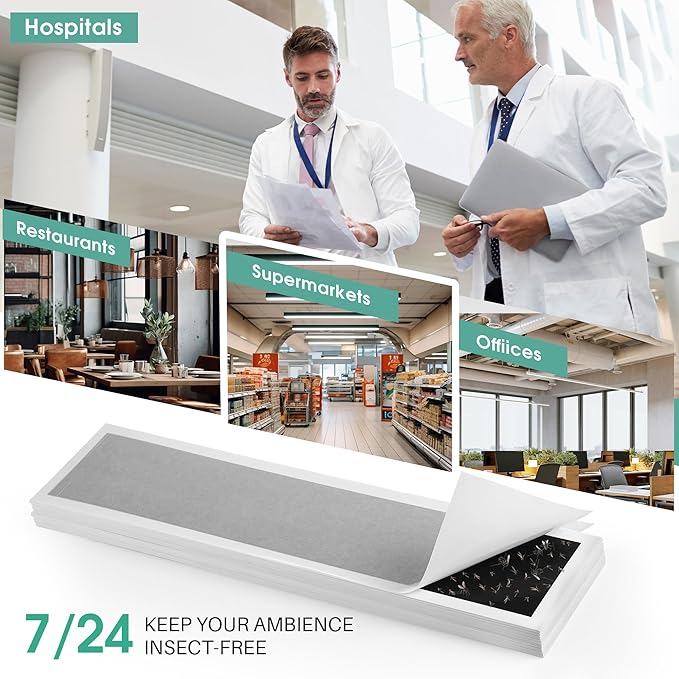 Qualirey 20 Pack Flying Insect Trap Refill Compatible with Gardner WS-85/90/95 Wall Sconce Fly Trap Lamp, Commercial Fly Trap Replacement Glue Boards for Restaurants, Healthcare Facilities, Home