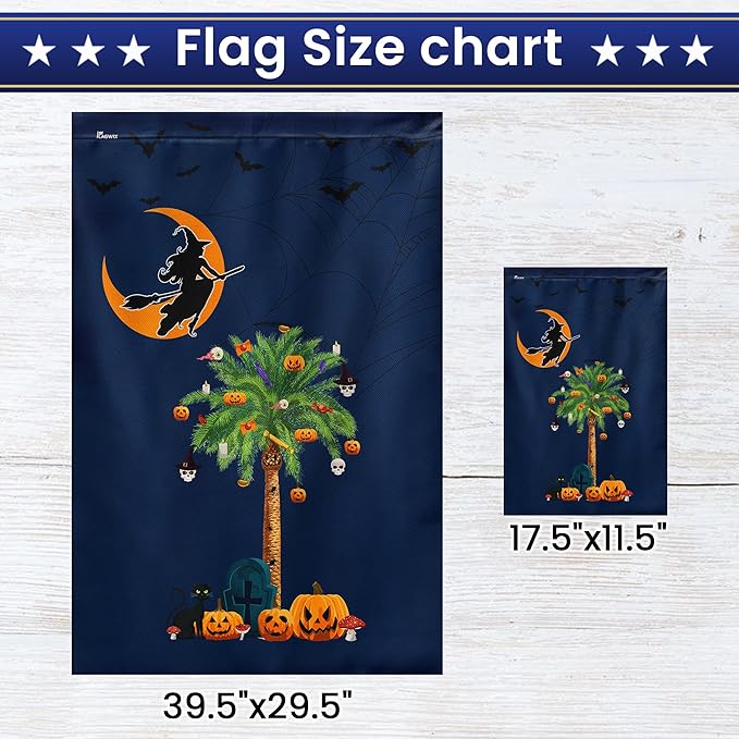 FLAGWIX Halloween Flags for Outside - House Flags for Outside 29.5" x 39.5" - Halloween Decorations for Home Decor, Outdoor Flag for Garden Decorations, Holiday Gifts for Women Men