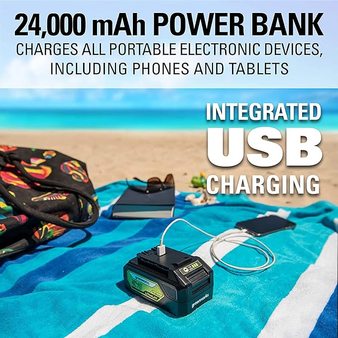 Greenworks 48V (2 x 24V) 17" Cordless (Push) Lawn Mower (125+ Compatible Tools), (2) 4.0Ah Batteries and Dual Port Rapid Charger Included