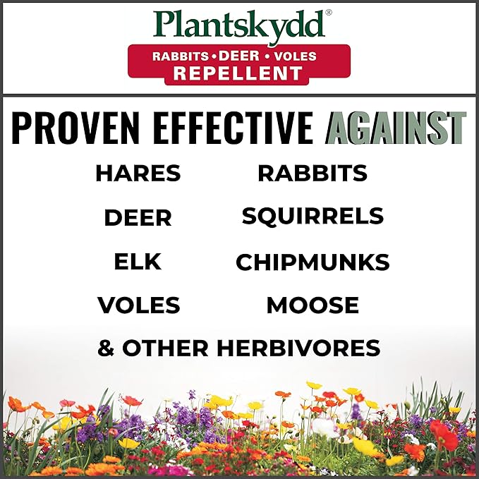 Plantskydd Animal Repellent - Repels Deer, Rabbits, Elk, Moose, Hares, Voles, Squirrels, Chipmunks and Other Herbivores; Wettable Powder Concentrate - 2.2 LB Box - Makes 2.5 Gallon Liquid (PSP-R2)