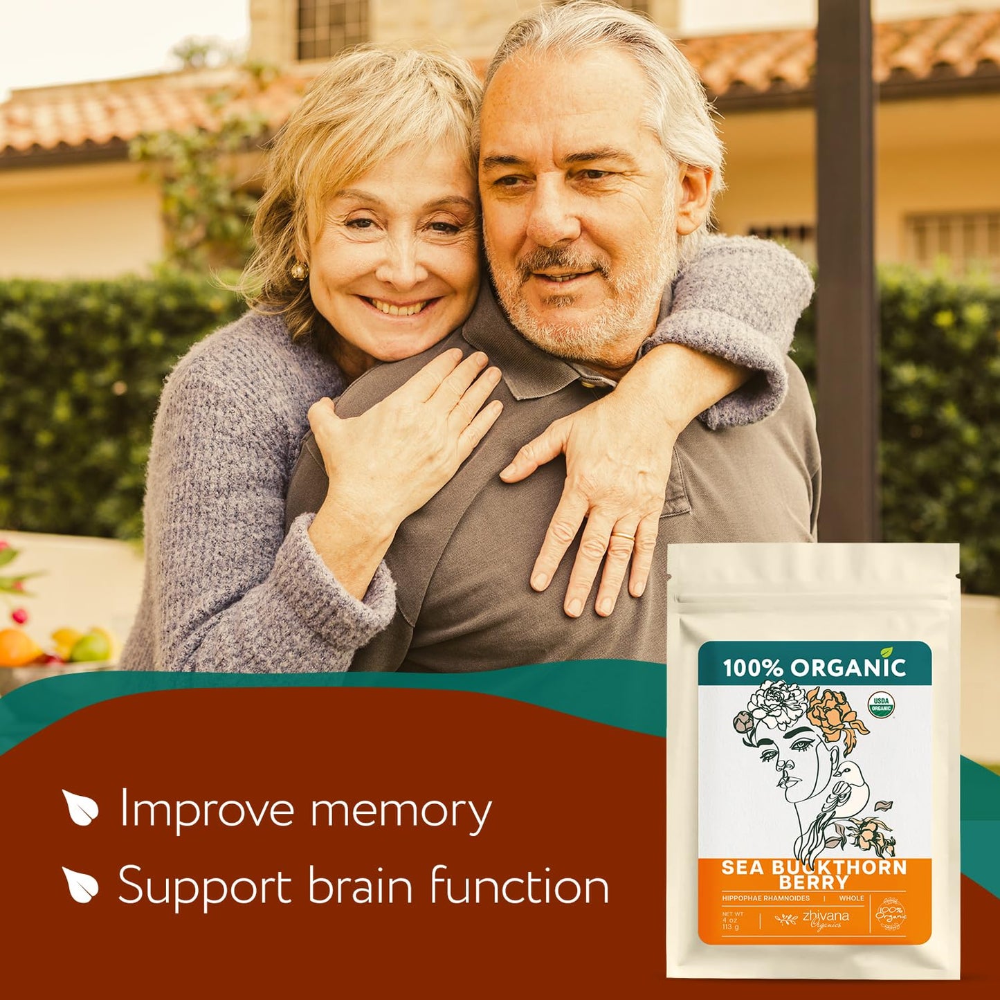 Super Value Pack - Organic Sea Buckthorn Berry Tea 5 LB - Seabuckthorn, Seaberry, Espino Amarillo