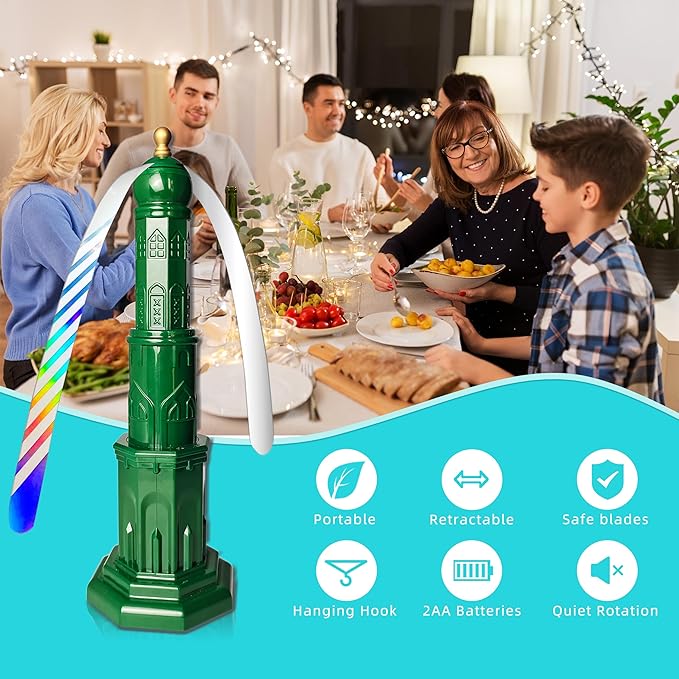 4pack Food Fan for indoor Meals,Portable Fan For Restaurant,Party,Picnic,Outdoor Dinner(Green)