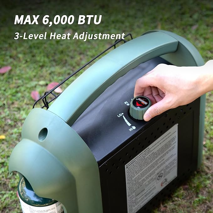 THE BOSS 6,000 BTU Propane Heater Indoor Outdoor Portable Heater Camping Propane Space Heater Outdoor