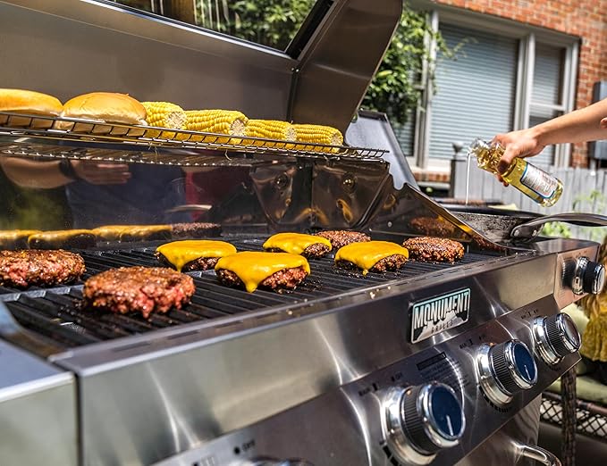 Monument Grills 35633 Propane Grill with Grill Cover Bundle (2 Items)