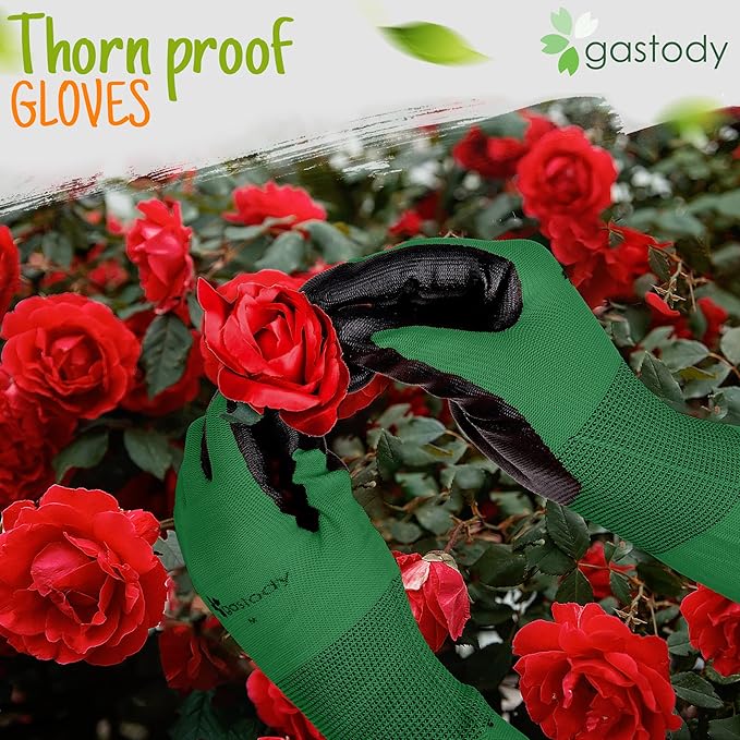 Gastody™ Long Sleeve Gardening Gloves Women and Men - Long Cuff Garden Gloves, Multipurpose Heavy Duty Outdoor and Indoor