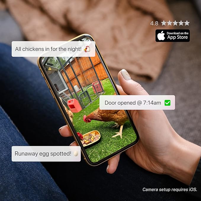 Coop Smart All-in-One Chicken Kit – Includes Automatic Door, and (2) AI CoopCams for 4-6 Chickens, Solar Optional