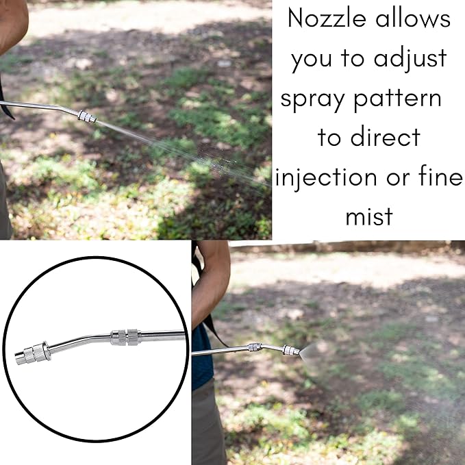 BIRDROCK HOME 4-Gallon Battery-Powered Garden Sprayer - Adjustable Stainless Steel Wand, Lightweight, Rechargeable 12V Lithium Battery, Ideal for Lawn, Garden, and Outdoor Spaces