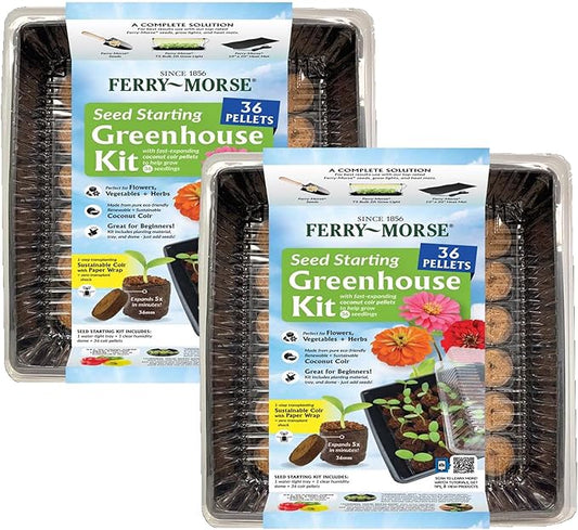 Seed Starting Tray Kit | 36 Cell | 11 x 11 | for Starting Vegetable Seeds, Flower Seeds & Herb Seeds | Indoor Grow Kit for Deep-Rooted Seedlings