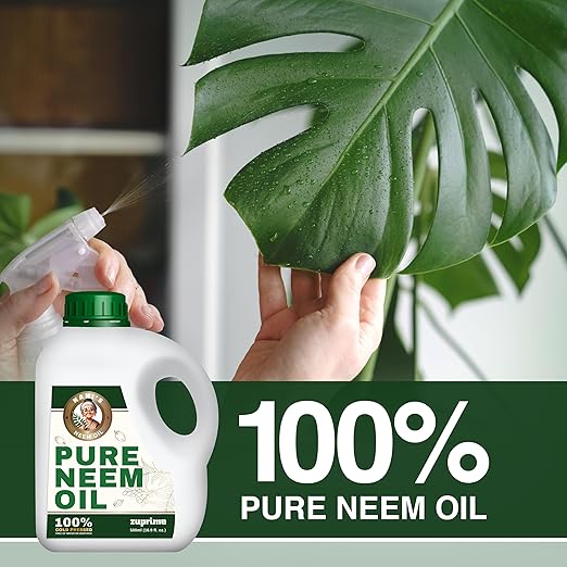 Nani's Pure Neem Oil for Plants Concentrate - Dilute for Use as Organic Neem Oil Spray for Plants, Outdoor & Indoor Use - 100% Cold Pressed - Horticultural Enhanced Plant Health & Shine Need (17 oz)
