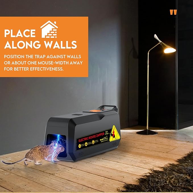 X-PEST Electronic Mouse Trap 2 Pack – Electric Mouse Trap Zapper for Indoor & Outdoor Use, Reusable Rodent Trap, No Touch No See, Effective Mice & Mouse Control