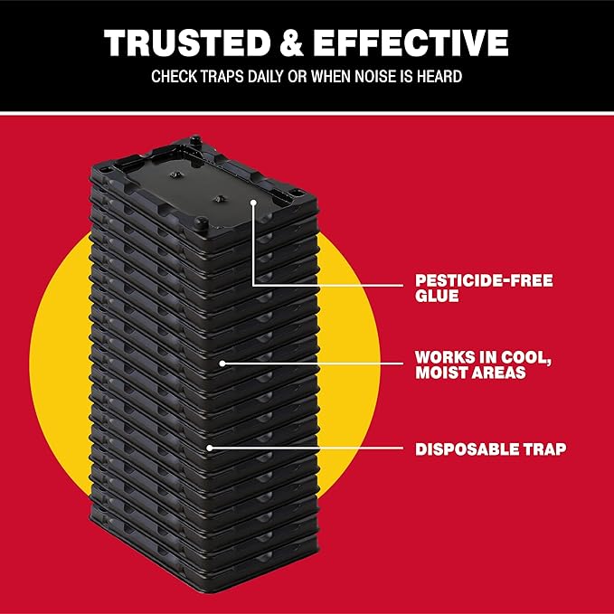 Catchmaster Mouse & Insect Glue Traps 20-Pk, Adhesive Rodent & Bug Catcher, Mouse Traps Indoor for Home, Sticky Glue Boards for Mice and Insects, Pest Control for House & Garage