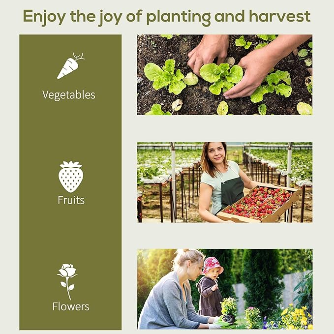 Outsunny 20' x 10' x 7' Walk-in Greenhouse, Tunnel Green House with Galvanized Steel Frame, Hoop House Kit with Zippered Door and 6 Windows, White