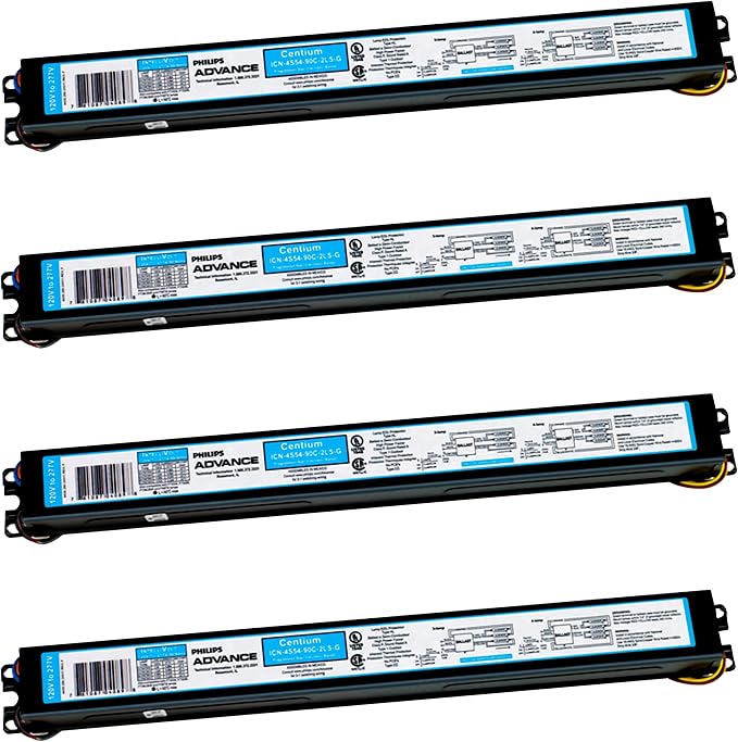 OHLECTRIC Replacement for HCN-4S54-90C-2LS-G (4 Pack) 4 Lamp T5HO Fluorescent Electronic Ballast 347-480 Volt - Instant Start - UL Approved