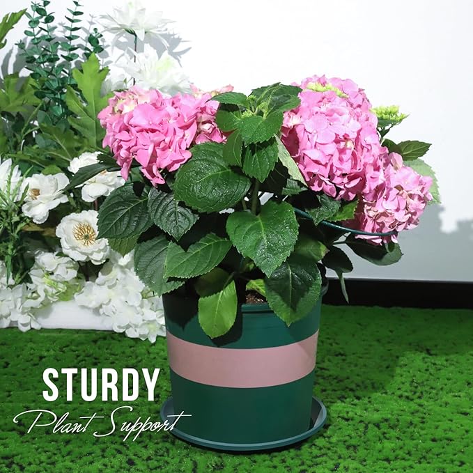 LEOBRO Plant Support, 8PCS Peony Cages and Supports, Plant Stakes for Indoor Plants, Outdoor Plants, Plant Holders, Tomato Monstera Hydrangea Support Cage, 10" W x 15.8" H