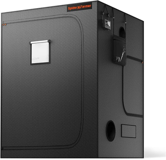 Spider Farmer 5x5 Grow Tent Pro-Grade, 60"x60"x80", with Observation Window and Floor Tray, 1680D Thicken Mylar Canvas, 5x5x6.6 for Indoor Hydroponic Growing for SF7000, SE7000, G7000