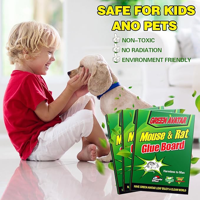 Ezoon 36 Pack Large Mouse Glue Traps with Enhanced Stickiness, Sticky Rat Traps, Sticky Snake Traps, Mouse Traps Sticky Pad Board for House Indoor Outdoor, Easy to Set, Extra Large (8.3" x 12")