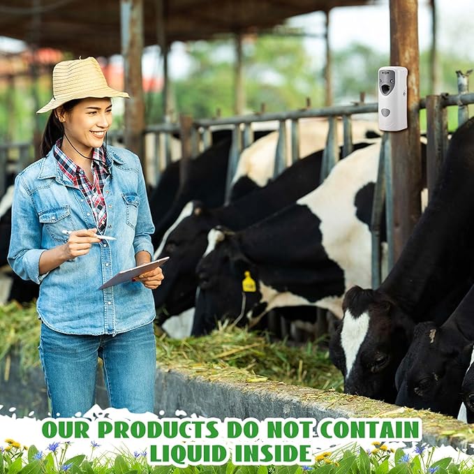 Qualirey Automatic Fly Spray Dispenser Mosquito Flying Insect Control System for Bathroom, Room, Equine, Country Vet Supplies 24 Hour Spray Dispenser Air Freshener (Liquid Not Included)