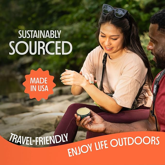 Murphy's Naturals Mosquito Repellent Balm for Outdoor Patio, Hiking, Camping, Plant-Based with Cedarwood, Lemongrass & Rosemary, DEET-Free, 2 oz