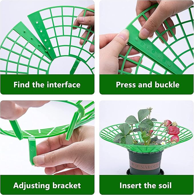 10 Pcs Strawberry Plant Support Stand Strawberry Growing Racks with 3 Sturdy Legs Strawberry Growing Frame Keeping Fruit Elevated to Avoid Ground Rot