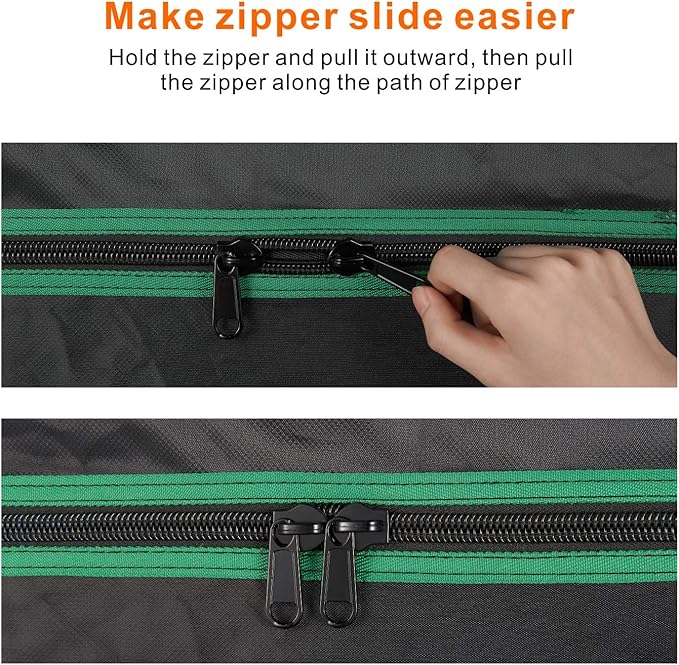 MELONFARM 57"x57"x80'' Grow Tent, High Reflective 600D Diamond Mylar Canvas with Observation Window and Floor Tray for Hydroponic Indoor Plant Growing