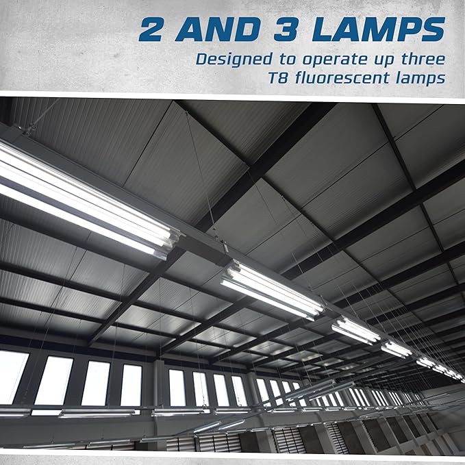 OHLECTRIC Replacement for Keystone KTEB-332-UV-IS-L-P 3 Lamp T8 Electronic Fluorescent Ballast with Low Light Output | 120-277V Input with Instant Start Operation | 0.78 Ballast Factor, UL-Approved