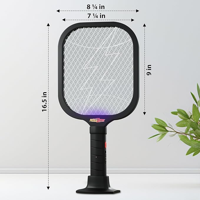 Electric Fly Swatter Racket, Mosquito Zapper Racket, Fly Zapper for Indoor and Outdoor, Flying Bug Zapper Racket, Gnat Zapper, Portable Bug Zapper Indoor Racket (Battery Powered)