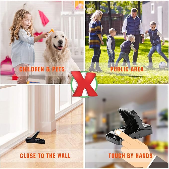 6 Pack Mouse Traps Indoor for Home,Mice Traps for House,Reusable Mouse Trap That Work,Small Mice Catchers for Home Indoor, Quick Set Mousetraps Effective