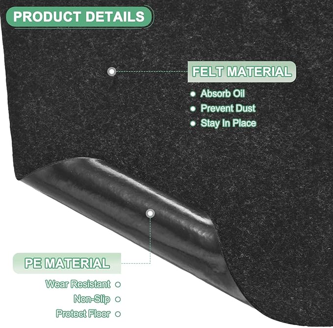 Outdoor Storage Shed Mat, 7.5x7.5 FT Waterproof Small Shed Flooring Mat for Patio Furniture Floor Protecting from Wear/Liquid/Dust/Oil, Non-Slip Carport Pad [Grey]