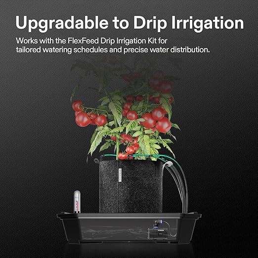 VIVOSUN 4-Pack FlexFeed Self-Watering Pots with Grow Bags, Auto Irrigation Fabric Pot Base with Water Meter & Maintenance Window, for Use Indoors/Outdoors in Grow Tents, Greenhouses, Gardens