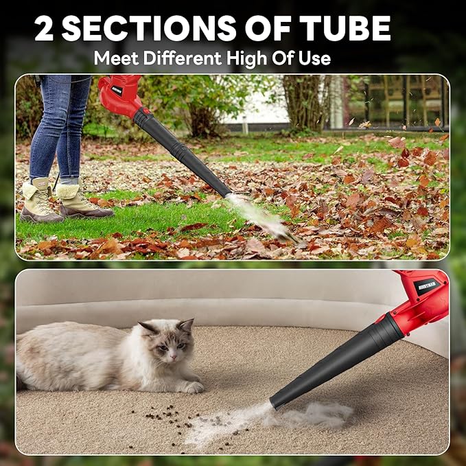 ALLOYMAN Electric Leaf Blower,7AMP Lawn Blower,350CFM Mini Leaf Blower Lightweight & Portable for Lawn Care/Snow Blowing